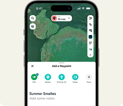 Waypoints + Trip Outcomes in the FishAngler app