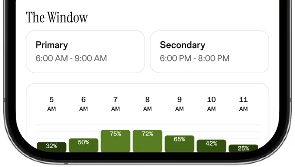 Primary and secondary biting windows suggested by FINN